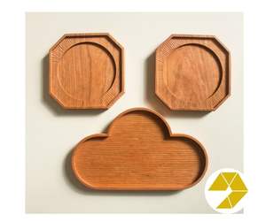 Plateau en bois artisanal pour salle à manger sophistiquée Plateau en bois durable avec finition naturelle en motifs ronds carrés ovales en vrac - Product Image 4