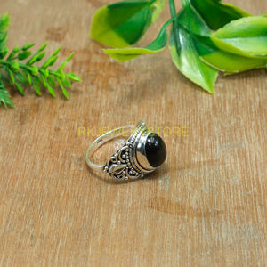 Anillo de Ónice Negro Natural, Anillo de Plata de Ley 925, Anillo de Declaración, Anillo de Promesa, Anillo de Diseño Hecho a Mano, Anillo de Piedras Preciosas, Joyería de Ónice Negro - Product Image 2