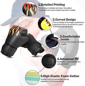 Guantes Mma Guantes de boxeo con logotipo personalizado profesional Guantes de boxeo de cuero Pu personalizados Los mejores guantes de boxeo de entrenamiento de Muay Thai - Product Image 6