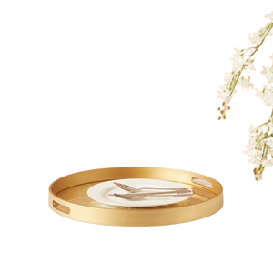 Plateau de service en fil métallique peint à la main de couleur dorée haute qualité dernière conception 6x23x38 cm taille pour le camping - Product Image 2