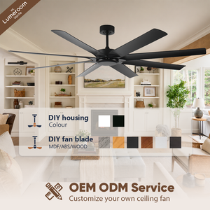 72 Inch <b>Large</b> Industrial Ceiling <b>Fan</b> No Light with Remote, Quiet DC Motor for Patio Living Room - Product Image 4