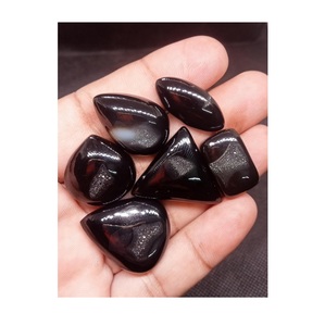 High on Demand Natural Black Druzy Cabochon for Pendant <b>Rings</b> Necklaces DIY Jewelry Making From <b>Indian</b> Supplier - Product Image 1