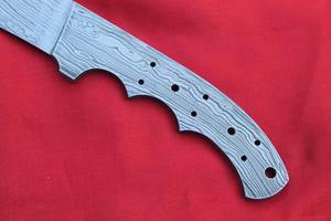 Cuchillas en blanco de acero inoxidable de Damasco, cuchillo de caza personalizado hecho a mano, cuchillas en blanco Tang completas - Product Image 5