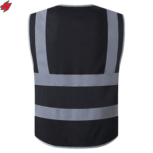 เสื้อกั๊กนิรภัยสะท้อนแสงสำหรับผู้ชายเสื้อผ้าทำงานสำหรับผู้ชายเสื้อกั๊กตาข่าย6กระเป๋าออกแบบโลโก้ได้ตามต้องการ - Product Image 6