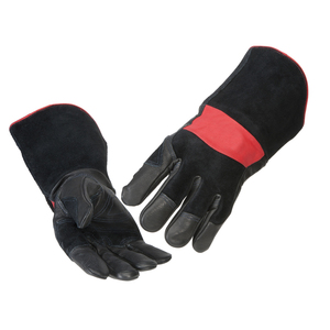 Gants de soudage pour la cuisine/la pâtisserie/la cheminée/les soins des animaux Cuir et polyester résistants à la chaleur pour le jardinage et les travaux de sécurité - Product Image 1
