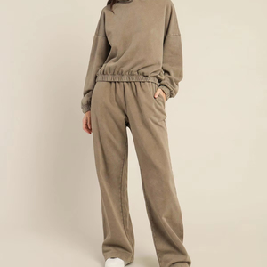 Loose Fit Oversized <b>Jogger</b> Suit Wholesale Custom Oversized Tracksuits for Curvy Women | 2PC Lounge Set Tracksuit streetwear - Product Image 1