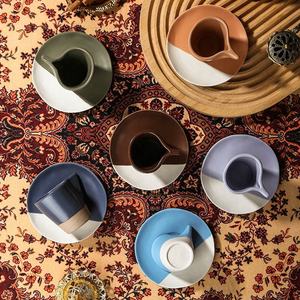 Juego de Tazas y Platos de Cerámica Artesanal Estilo Rústico Árabe, Colección de Cerámica Rústica - Product Image 2