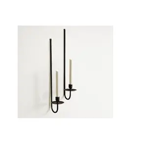 Contemporary Indoor Candelabra Wooden Candle Sconce Ambient Lighting Home Decor Wall Candle Sconce
