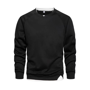 Automne mâle solide col rond sweat personnalisé sweats hommes Harajuku décontracté sweats à capuche pièces - Product Image 2