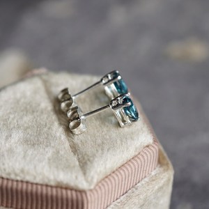 Pendientes de Plata de Ley 925 con Topacio Azul de Londres en Forma de Pera, Elegantes y Bonitos, Chapados en Oro, Regalo de Aniversario para Mujer - Product Image 5