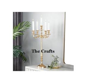 Candelabro de aluminio color oro con diseño atractivo para bodas y decoración del hogar. - Product Image 3