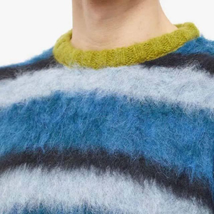 Pulls pour hommes à manches longues de bonne qualité, design à rayures, haute performance, ourlet et poignets côtelés, hauts de pull à manches longues - Product Image 3