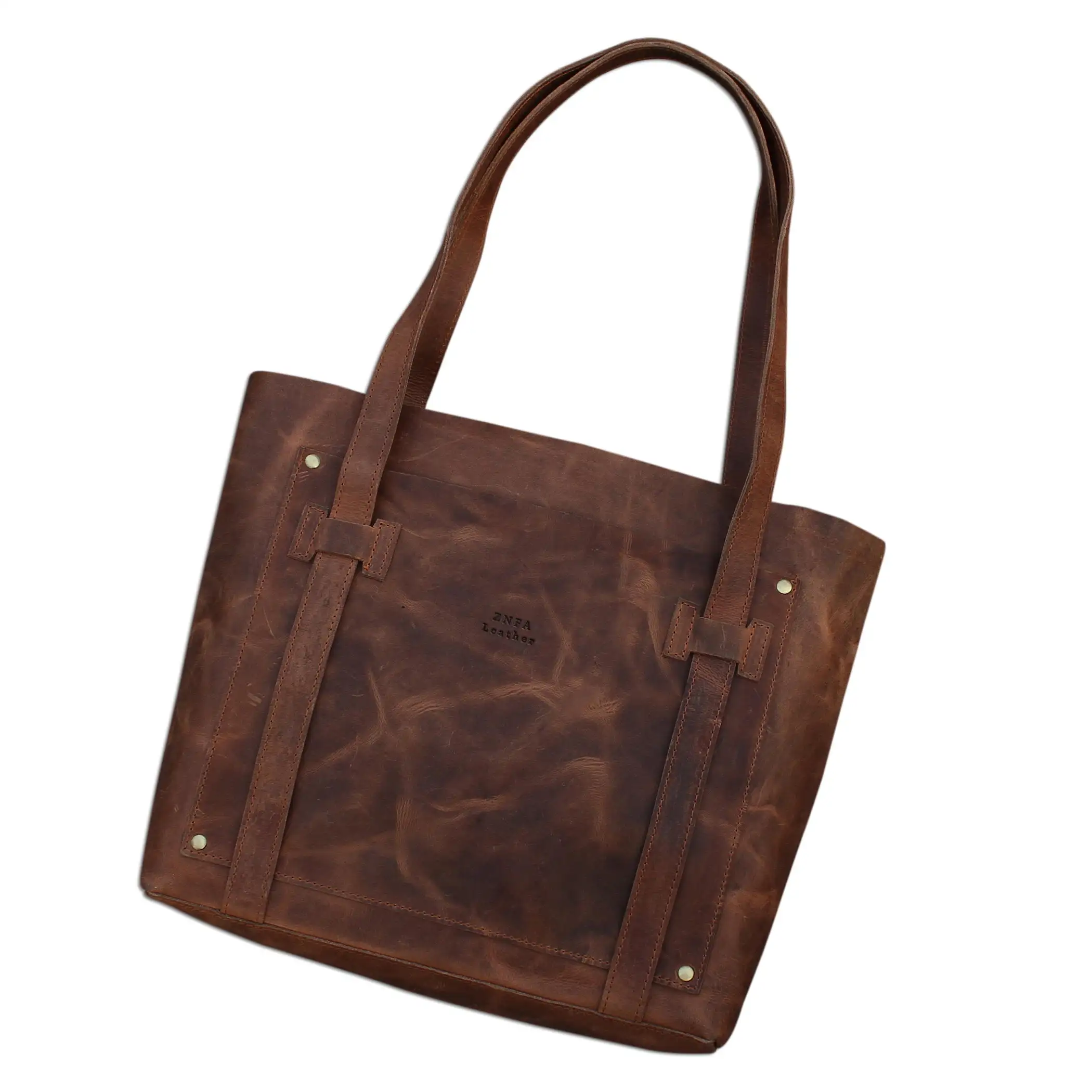 Genuine Leather Ladies Large Capacity Shoulder Bags Women Laptop Handbags Vintage Crazy Horse Leather Tote Bag