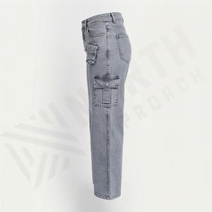 Jeans de Mujer con Corte Acampanado, Color Personalizado Atractivo, Encaje de Alta Calidad, Precio de Fábrica, Diferentes Tallas, Invierno - Product Image 3