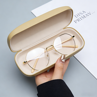 Étui à lunettes de luxe personnalisé en cuir PU de qualité supérieure avec doublure en velours, boîte à lunettes rigide durable anti-pression