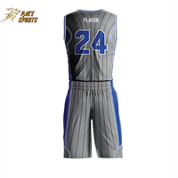 Jersey Basket Tanpa Lengan Motif Garis Logo Kustom, Bahan Bernapas untuk Musim Panas, Pria Wanita, Premium, Produk Terbaru, 100% Poliester