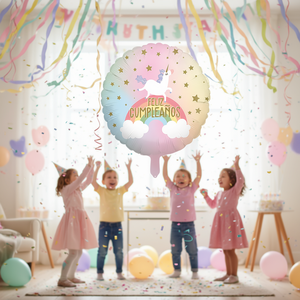 Globo de fiesta con diseño de unicornio de feliz cumpleaños, 45 cm, paquete de 12 unidades - Product Image 3