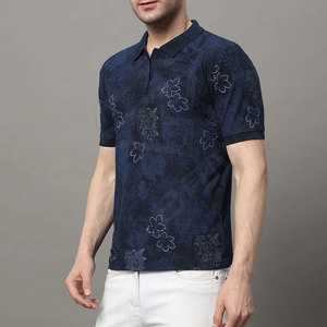 เสื้อกอล์ฟผู้ชายคุณภาพสูง แฟชั่นใหม่ ลายเรียบ ดีไซน์ทันสมัย ผ้าฝ้ายถัก ระบายอากาศได้ดี แขนครึ่งตัว ผลิตในปากีสถาน - Product Image 6