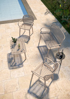 Ensemble de meubles de jardin italiens en plastique/métal résistant au soleil et aux intempéries d'excellente qualité, effet bambou, pour le salon, l'entrée et l'extérieur.