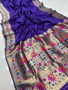 Reedy pour votre prochaine fonction Pure Soft Silk With gold zari Paithani saree party wear - Product Image 2