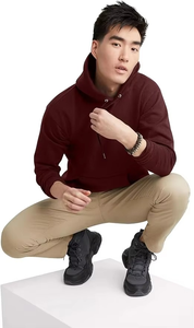 Wholesale <b>Men's</b> Maroon Hoodies | Casual Sweatshirts Manufacturer - Product Image 4