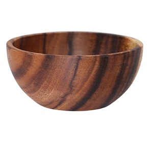 Decorado al por mayor para servir comida restaurante Acacia madera fruta ensalada sopa tazón rústico hecho a mano tazón de madera al por mayor. - Product Image 2