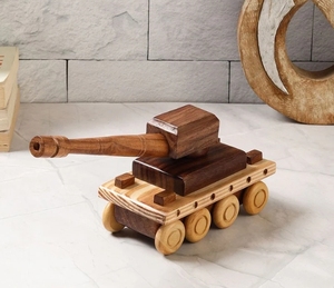 Hecho a mano Sheesham y madera de pino pequeño tanque decorativo arte decorativo rústico decoración del hogar acento hecho a mano granja - Product Image 4