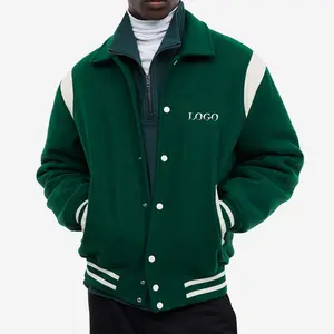 Ucuz fiyat giyim üreticisi erkekler Streetwear Versity ceket/toptan fiyat özel Logo kış rüzgarlık erkekler ceketler