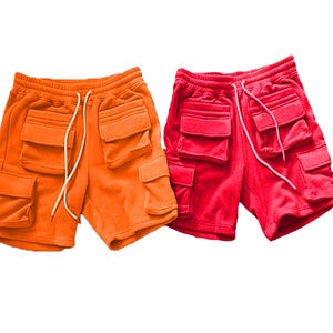 Vente en gros de shorts décontractés grande taille pour hommes 100% coton sweats cargo avec poche avant style streetwear - Product Image 1