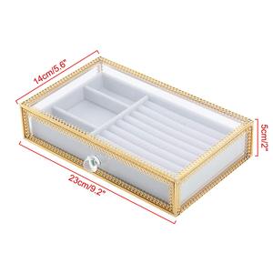 Nouvelle boîte à bijoux décorative en métal faite à la main de meilleure qualité avec verre antique pour la décoration de mariage - Product Image 3