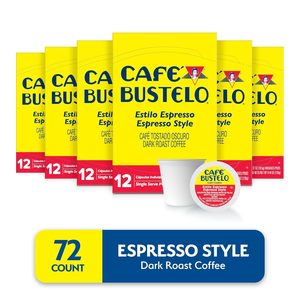 Café Bustelo Espresso Style Dark Roast, Cápsulas de Café Individuales, 12 Unidades (Paquete de 6) - Product Image 5