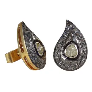 แหวนรูปทรงหยดน้ำประดับเพชรชุบโรเดียมสุดหรูสำหรับเป็นของขวัญเครื่องประดับสำหรับผู้หญิง - Product Image 2