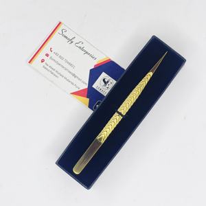 Pinzas para Pestañas Personalizadas de Acero Inoxidable Chapado en Oro de Alta Precisión Antiestáticas de 10 mm de Somofy Enterprises - Product Image 5