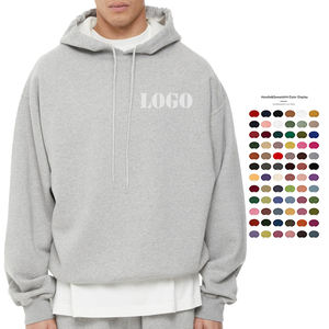 Sudadera con capucha de algodón pesado para hombre, diseño de logotipo personalizado, hombro caído, sudaderas lavadas vintage, sudaderas con capucha de gran tamaño para hombre - Product Image 4