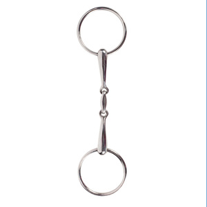 Mèche à anneau lâche à bouche creuse, mèche à cheval en acier inoxydable, pointe équestre, équipement d'entraînement et d'équitation - Product Image 2