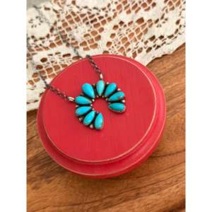Kingman Turquoise & Sterling Silver Naja Necklace Navajo-<b>Crafted</b> Cultural Collectible Jewelry for Men - Product Image 3