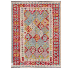 พรมกิลิมไมมาณา อัฟกานิสถาน ขนาด 204 x 156 ซม. สำหรับตกแต่งบ้าน - Product Image 1