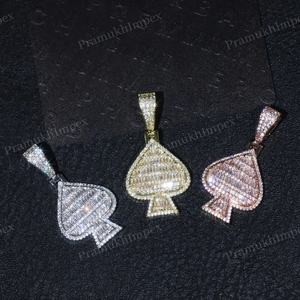 Pendentif de luxe en diamant VVS style Hip Hop, diamant baguette glacé, plaqué or, bijoux personnalisés, fournisseur en gros - Product Image 5