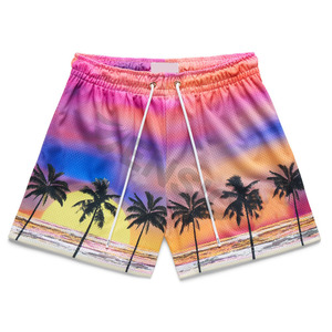 High Quality Breathable Quick Dry Men Basketball 100% Polyester Sublimation Double <b>Layer</b> Custom Logo Mesh Shorts Pockets Elastic - Product Image 1