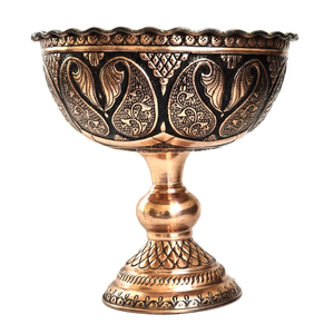 Bol de piédestal en laiton de haute qualité avec poignée et polissage de gravure fini pour la cuisine bol de service de table bol de vaisselle - Product Image 5