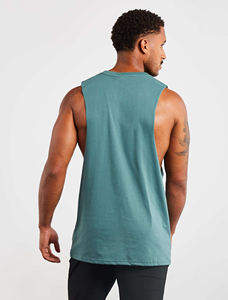 เสื้อกล้ามผ้าฝ้ายระบายอากาศ ป้องกันรังสียูวี สไตล์ไฮสตรีท สวมใส่สบาย เสื้อกล้ามผู้ชาย แขนกุด เสื้อกล้ามออกกำลังกายทรงหลวมสำหรับผู้ชาย - Product Image 2