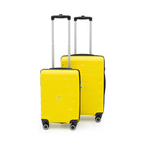 Copella Unbreakable 2-Piece Polypropylene <b>Suitcase</b> Set Medium & Cabin <b>Yellow</b> Unisex Design Collection - Product Image 5