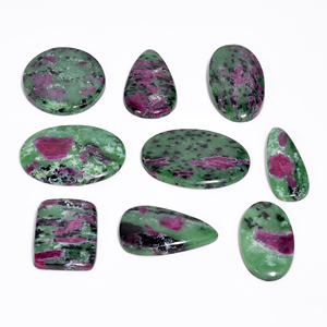 บริสุทธิ์ที่มีคุณภาพหนึ่ง100% ทับทิม zoisite Cabochon หลวมมากตัดสดใสขัดผสม1654 ct. 27X28 50X29สำหรับเครื่องประดับ - Product Image 2