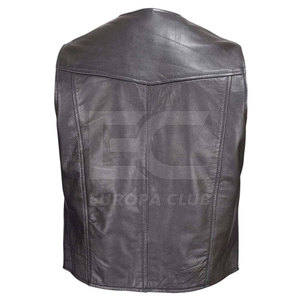 Gilet en cuir de qualité supérieure 100% cuir, prix raisonnable, vêtements pour hommes, gilet en cuir en stock - Product Image 4