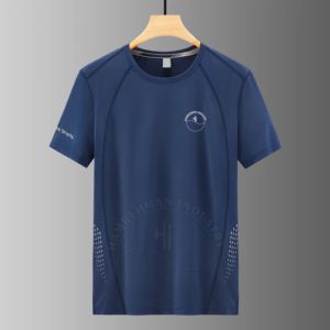 Camisetas de manga corta de estilo callejero para hombre, jersey de poliéster con cuello redondo, estampado digital, diseño en blanco, patrón de letras - Product Image 1
