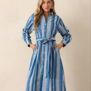 Robe vintage élégante pour dames Robes brodées ethniques pour femmes Vestidos Clothing - Product Image 1
