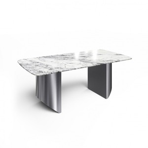 Mesa de Comedor de Mármol Galaxy de 200 cm, Diseño Moderno y Minimalista, Mueble de Comedor Estable para 6 Personas - Product Image 1