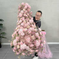 Rangkaian Bunga Meja Artifisial Elegan untuk Dekorasi Meja Pernikahan Romantis Desain Floral Pemasok Grosir