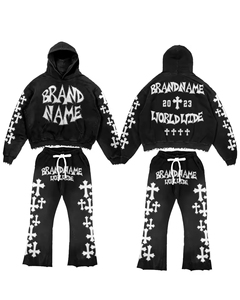 Chándal de algodón y poliéster para hombre, ropa personalizada para hombre, conjunto de chándal de calidad reflectante para hombre - Product Image 4