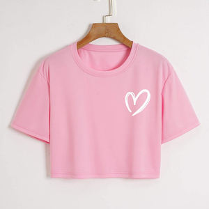 Camisetas Cortas de Punto Transpirables Casuales de Primavera/Verano para Mujer, Ajustadas y de Color Sólido - Product Image 1